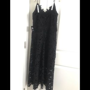 New Express strappy little black dress lace medium